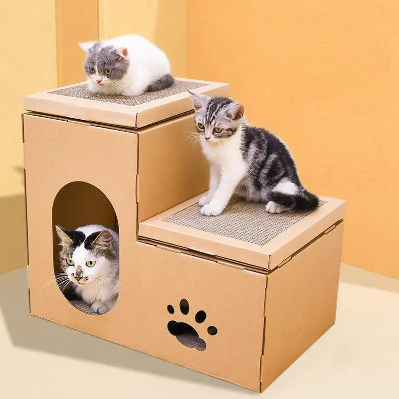 Kattenhuis speelhuis - Speel-, krab- en slaapplek