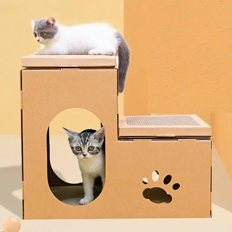 Kattenhuis speelhuis - Speel-, krab- en slaapplek