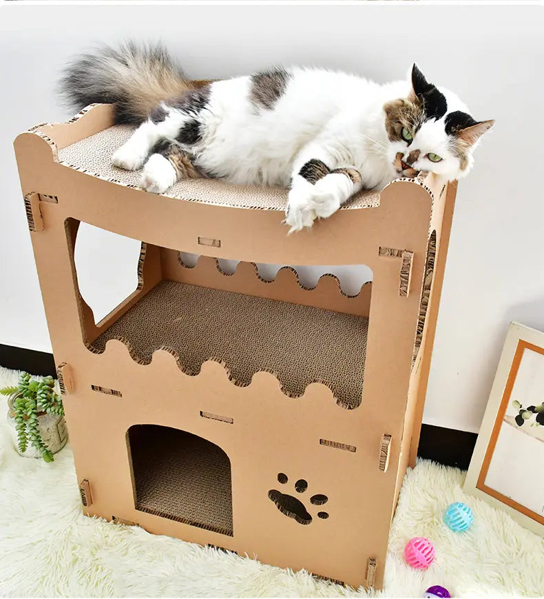 Duurzaam kattenhuis en speelhuis