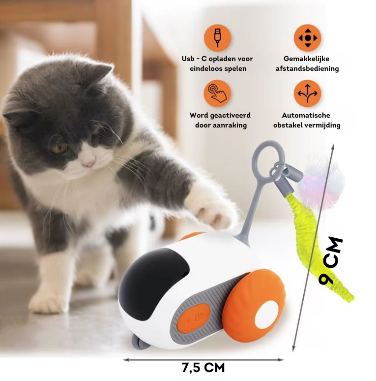 MetuX Interaktives Katzenspielzeug – Orange