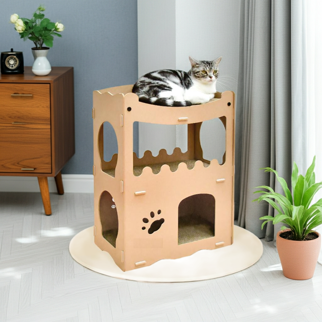 Duurzaam kattenhuis en speelhuis