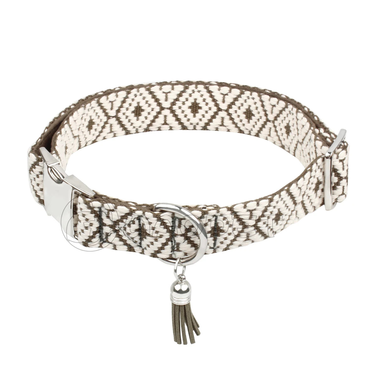 Verstelbare hondenhalsband met bohemian patroon