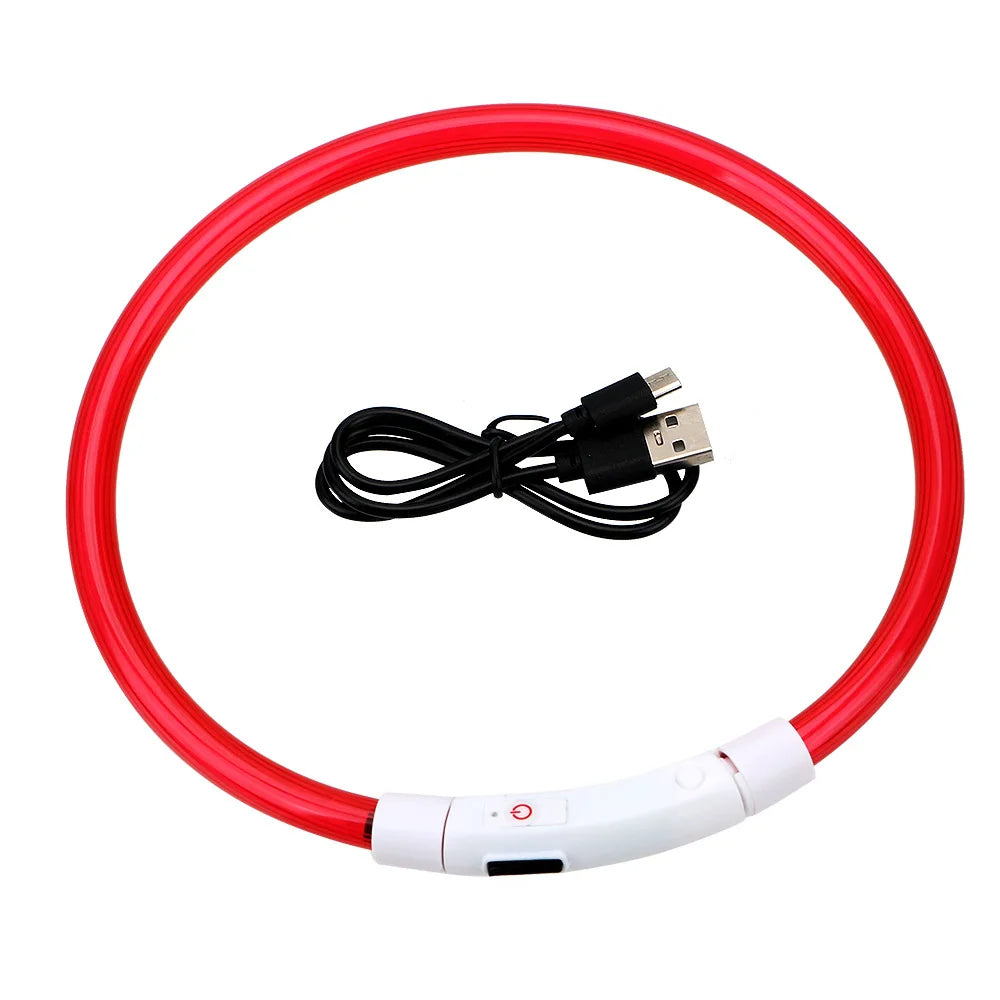 Oplaadbare LED-hondenhalsband met USB