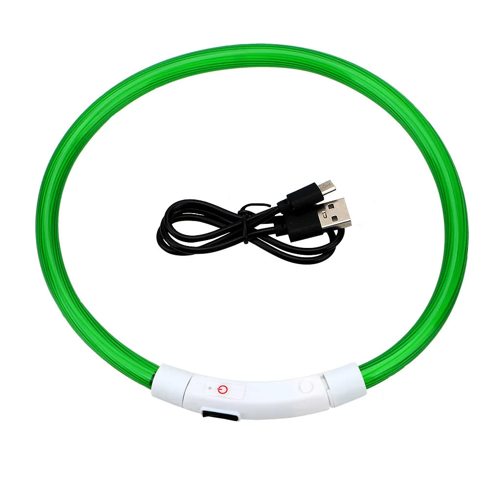 Oplaadbare LED-hondenhalsband met USB