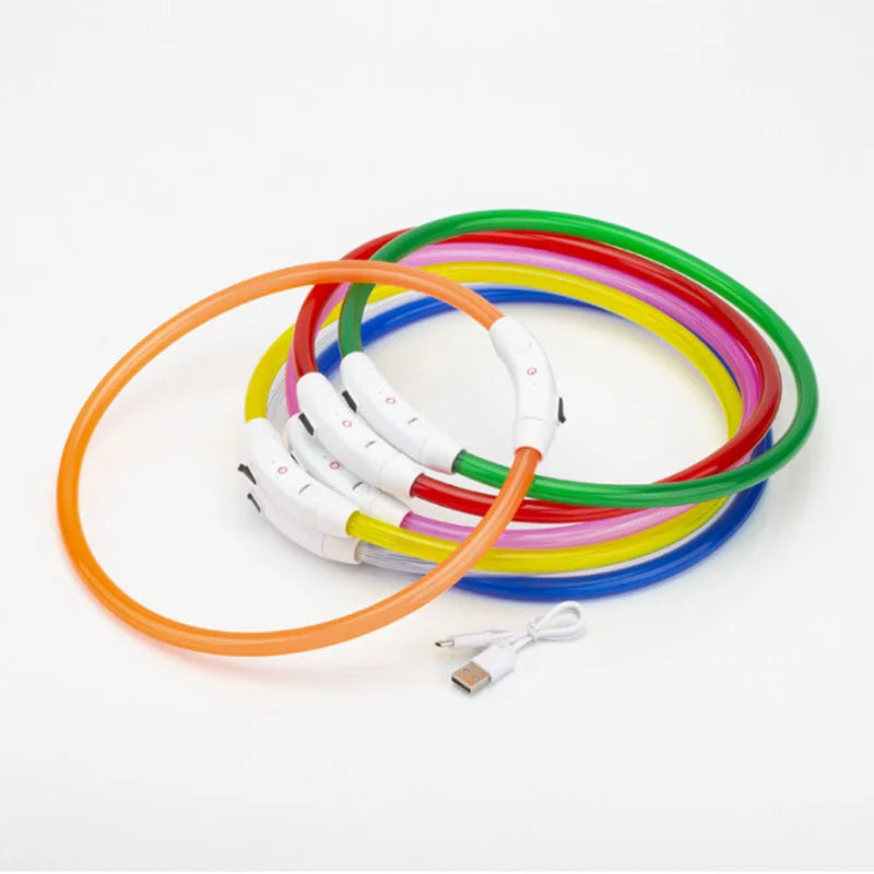 Oplaadbare LED-hondenhalsband met USB