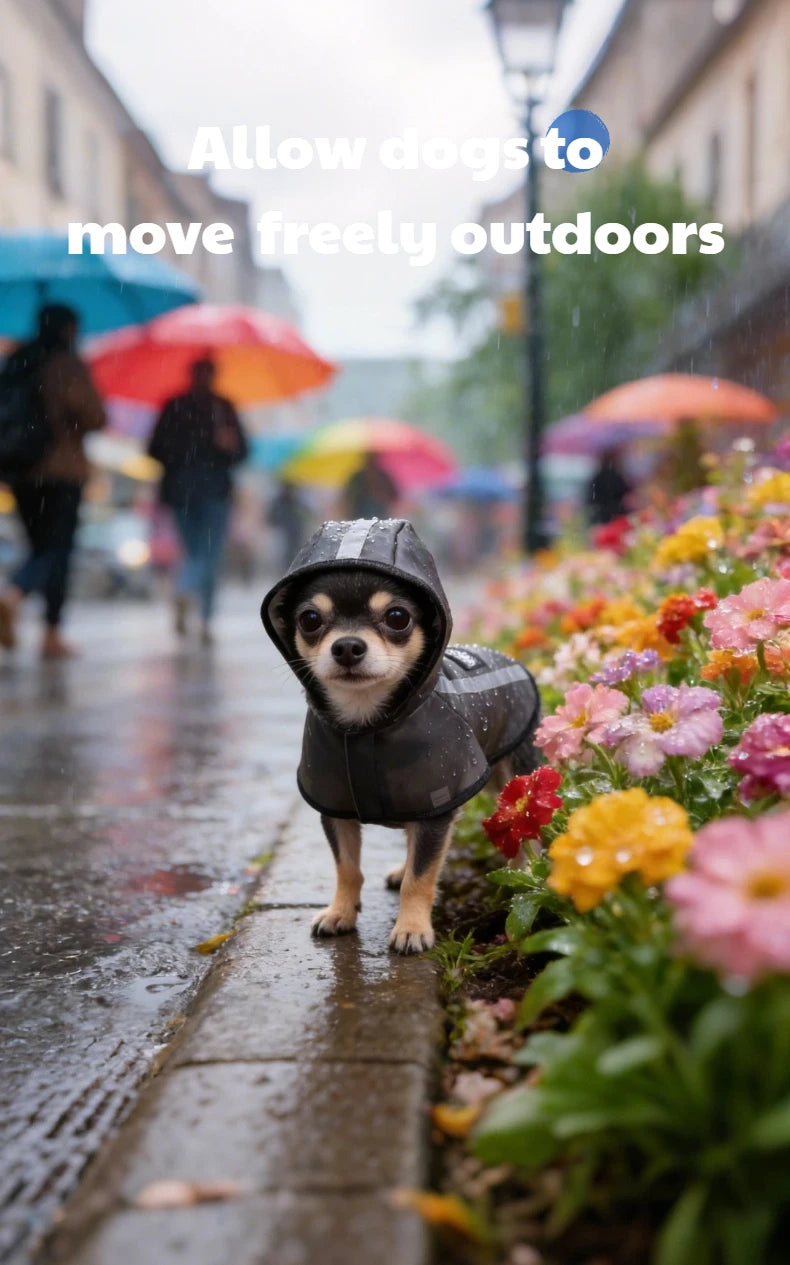 Kleurrijke regenjas voor honden
