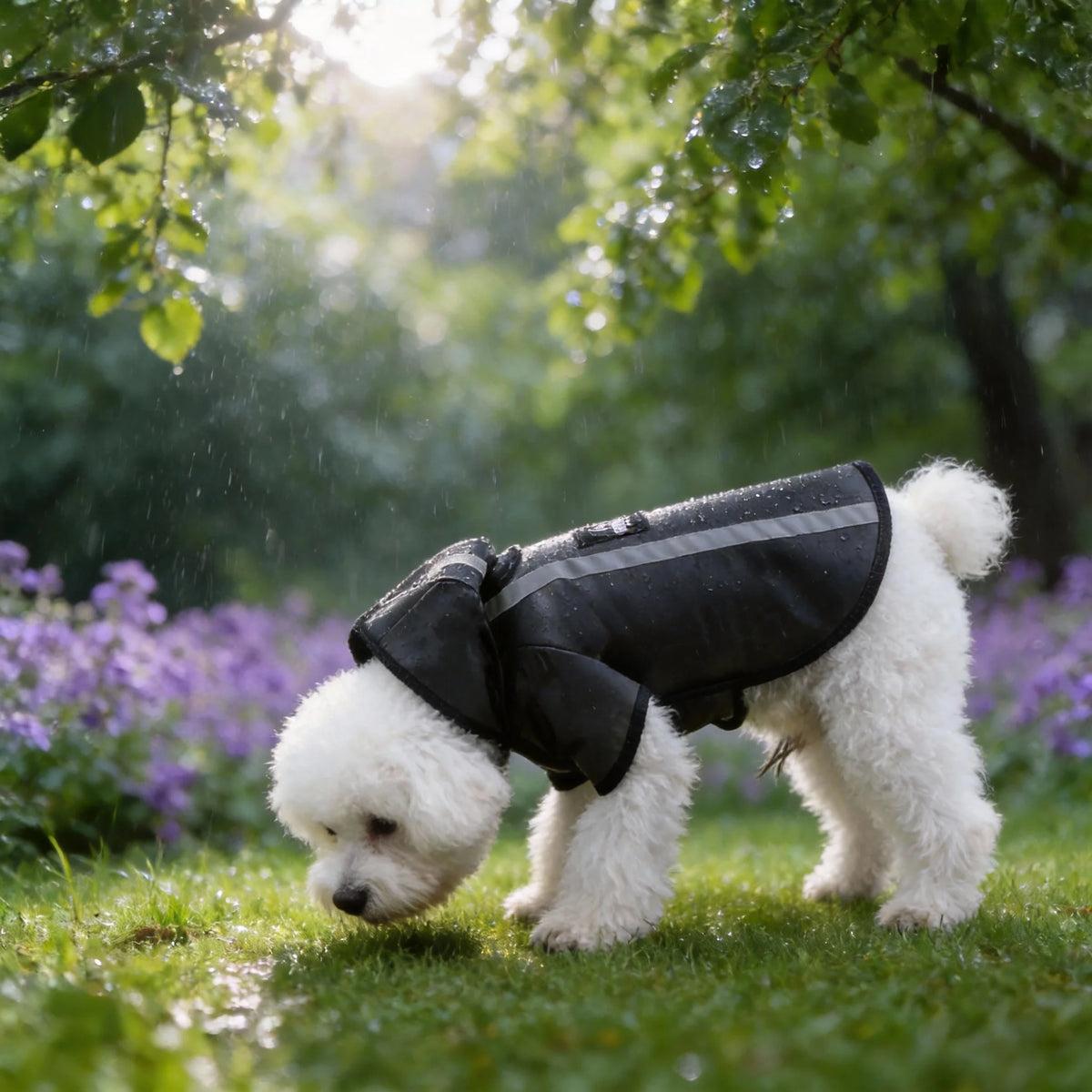 Kleurrijke regenjas voor honden