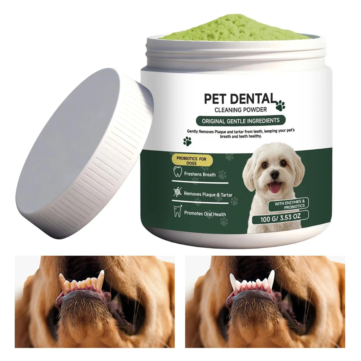 Tandreinigingspoeder voor honden