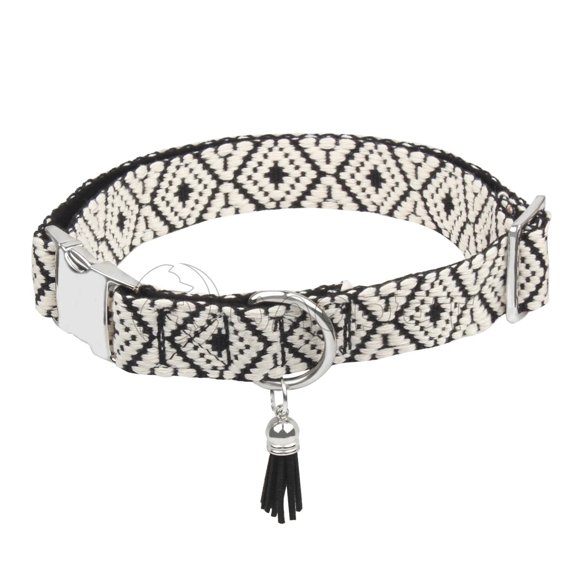 Verstelbare hondenhalsband met bohemian patroon