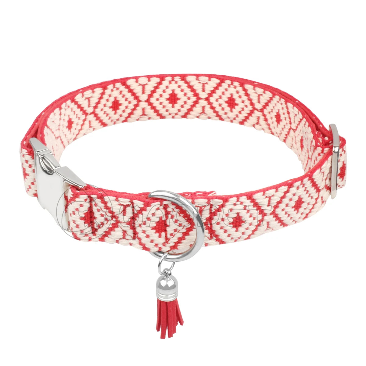 Verstelbare hondenhalsband met bohemian patroon