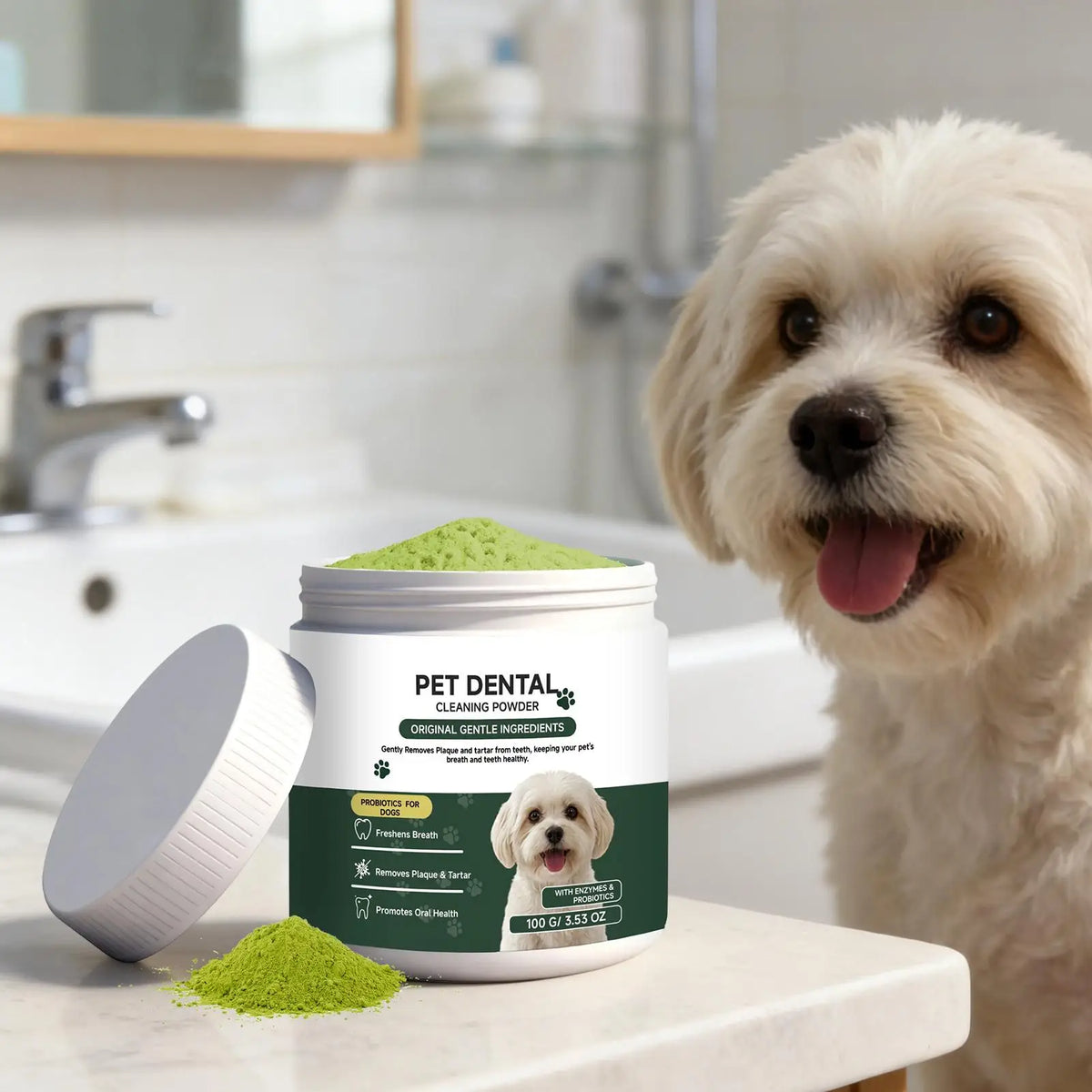 Tandreinigingspoeder voor honden