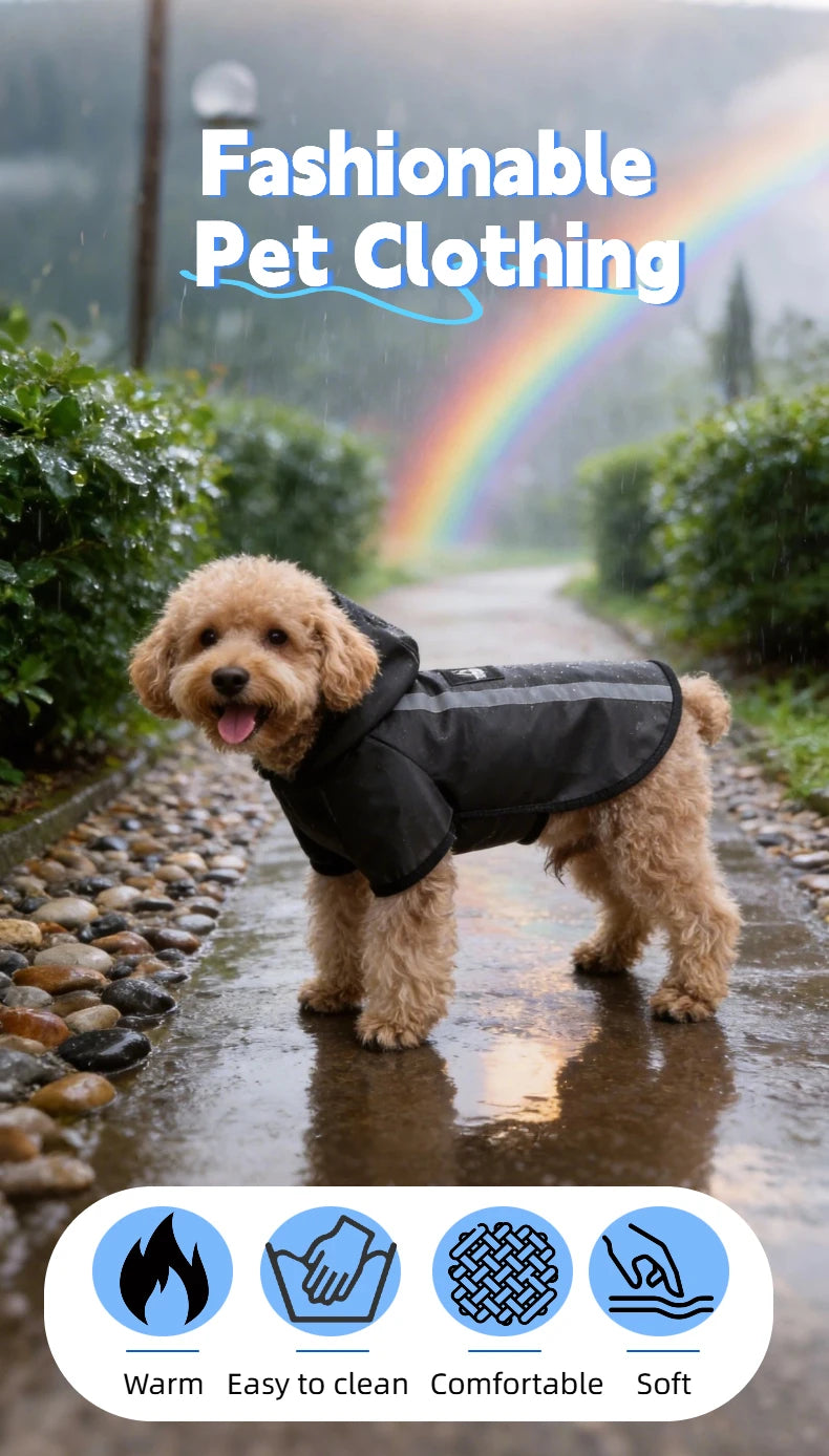 Kleurrijke regenjas voor honden