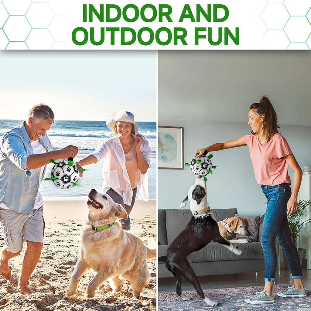 Interactieve voetbal voor honden met grijplussen