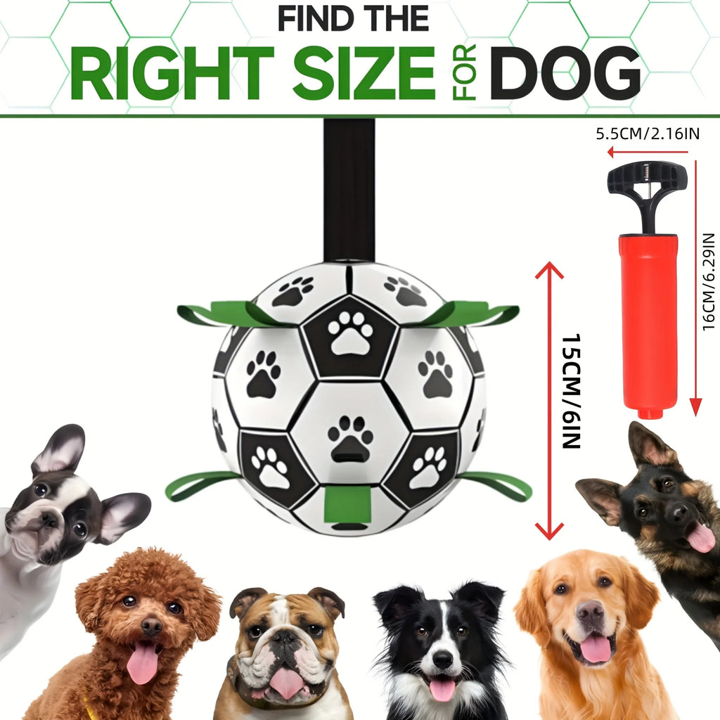 Interactieve voetbal voor honden met grijplussen
