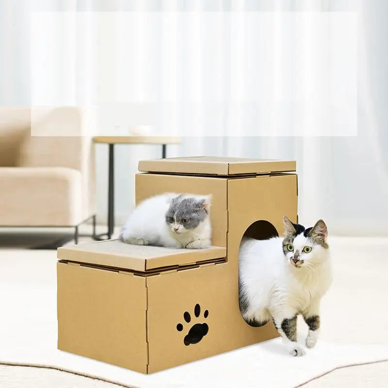 Kattenhuis speelhuis - Speel-, krab- en slaapplek