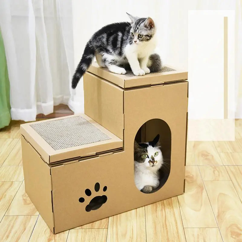 Kattenhuis speelhuis - Speel-, krab- en slaapplek