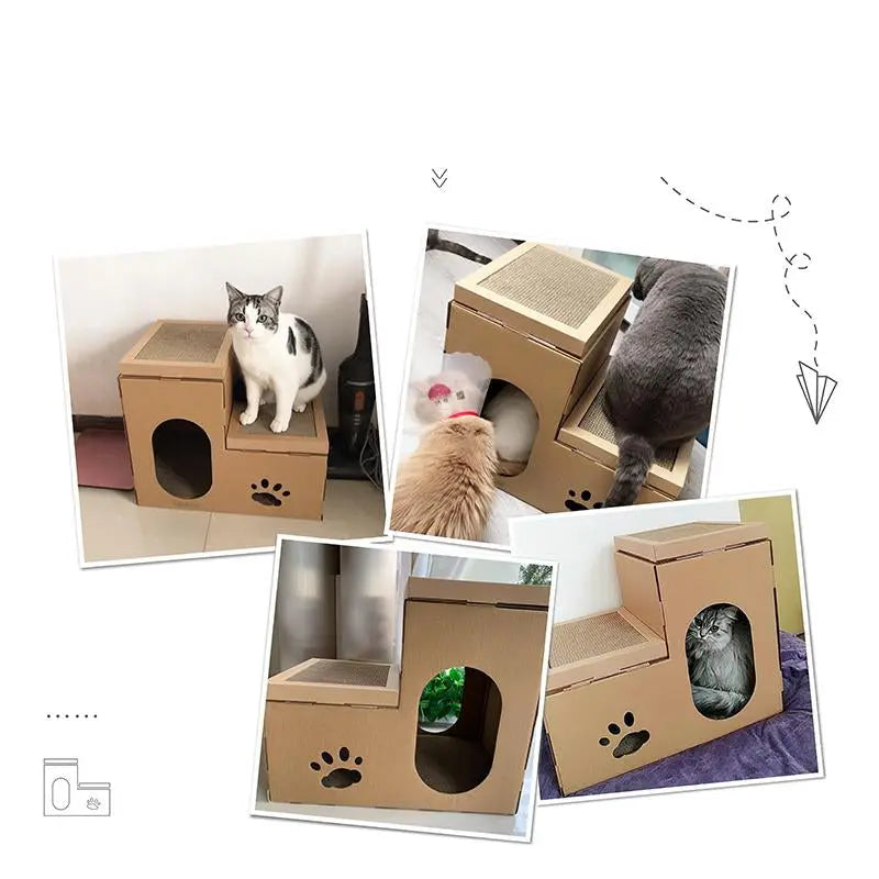 Kattenhuis speelhuis - Speel-, krab- en slaapplek
