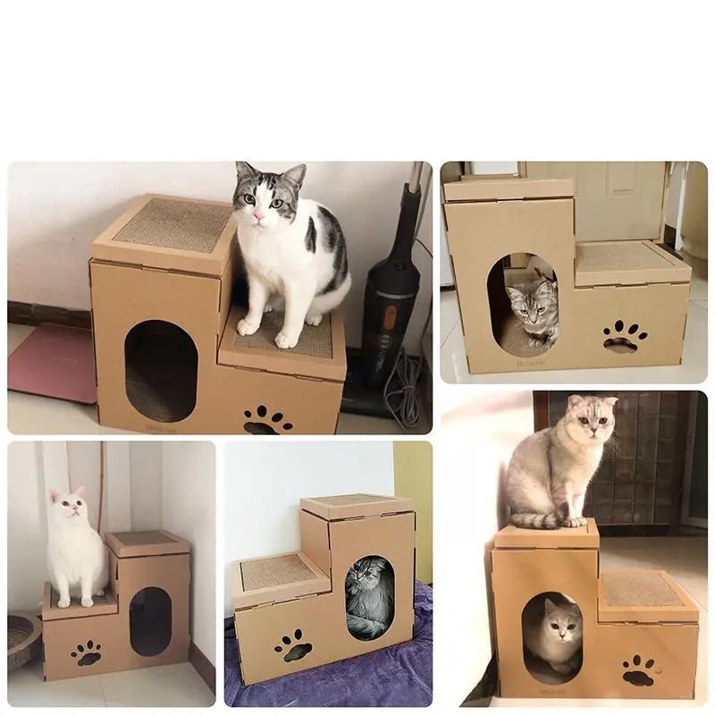 Kattenhuis speelhuis - Speel-, krab- en slaapplek